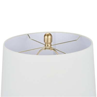 23" Terracotta Ceramic Urn Table Lamp with White Shade