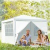 Costway Canopy Party Wedding Event Tent 10'x10' Heavy Duty Outdoor Gazebo Side Walls - 2 of 4