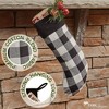 Park Designs Black and Cream Buffalo Check Stocking Set of 2 - 3 of 4
