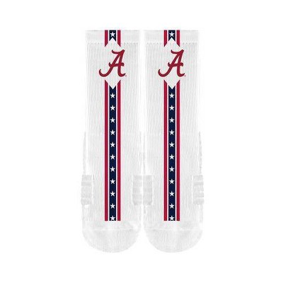 NCAA Alabama Crimson Tide Adult Flags Crew Socks - M/L