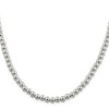 Black Bow Jewelry 6mm, Sterling Silver, Beaded Box Chain Necklace - 3 of 4