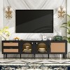 ChicFurnit TV Stands and Consoles Entertainment Center with Storage Cabinets TV Stand Media Console for Living Room, Black, 70.8"*15.7"*19.6" - 2 of 4