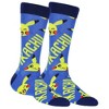 Pokemon Crew Socks Men's Pikachu Boltz & Expressions 1 Pair Socks for Shoe Size 8-12 Blue - 2 of 4