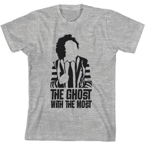 Beetlejuice The Ghost With The Most Boy's Athletic Heather T-shirt - 1 of 2