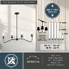 VAXCEL Beverly 4 Light Linear Chandelier Island Pendant Fixture Clear Glass Shade, LED Compatible - 4 of 4