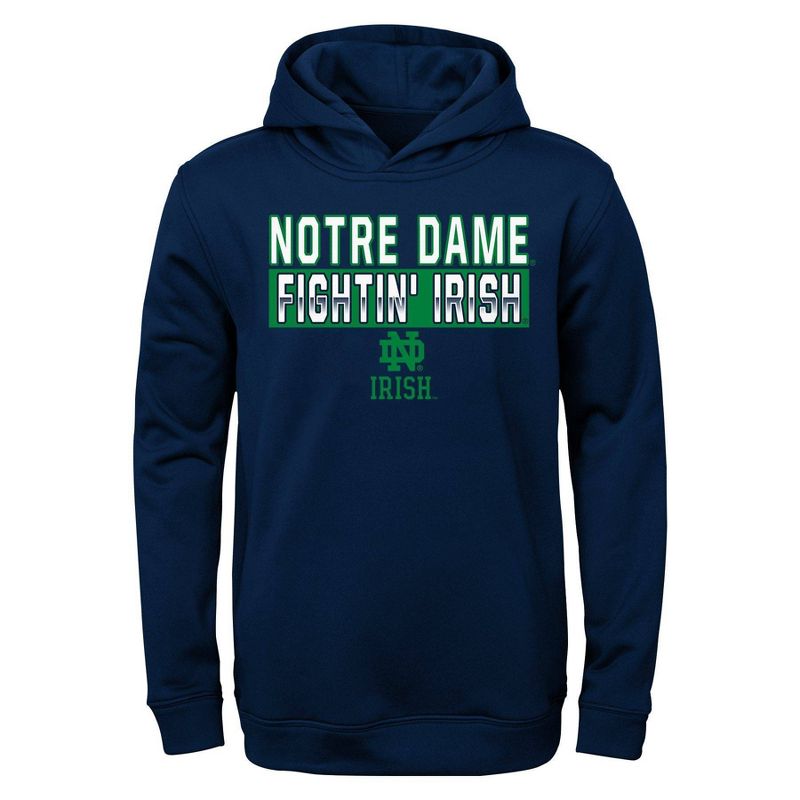NCAA Notre Dame Fighting Irish Toddler Boys&#39; Poly Hooded Sweatshirt, 1 of 2