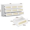 Dresser for Bedroom, Rattan 9 Drawer Dresser for Closet, Double Wood Dressers & Chest of Drawers - 2 of 4