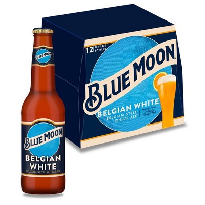 Blue Moon Belgian White Wheat Ale Beer - 12pk/12 fl oz Bottles