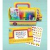 Bright Stripes Ready 4 School Art Set, Bus-Shaped Caddy with 30-Piece Art Supplies, Ages 3 and Up - 3 of 3