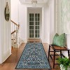 Acekool Washable Area Rug, Non-Slip Floral Botanical Carpet, Soft Low Pile Throw Rug for Living Room Bedroom Kitchen, Stain Resistant - 3 of 4