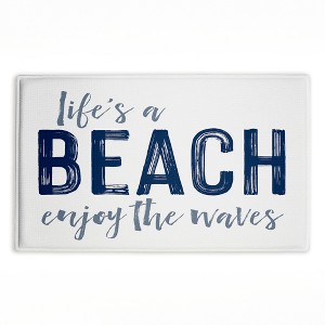 Stupell Industries Tan Sunshine On My Mind Printed Plush Bathroom Floor Mat, design by Lettered and Lined - 1 of 4