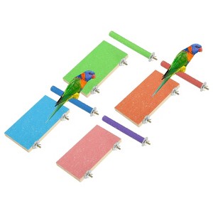Unique Bargains Colorful Paw Grinding Bird Perch Stand Parrot Perch Toy - 1 of 4