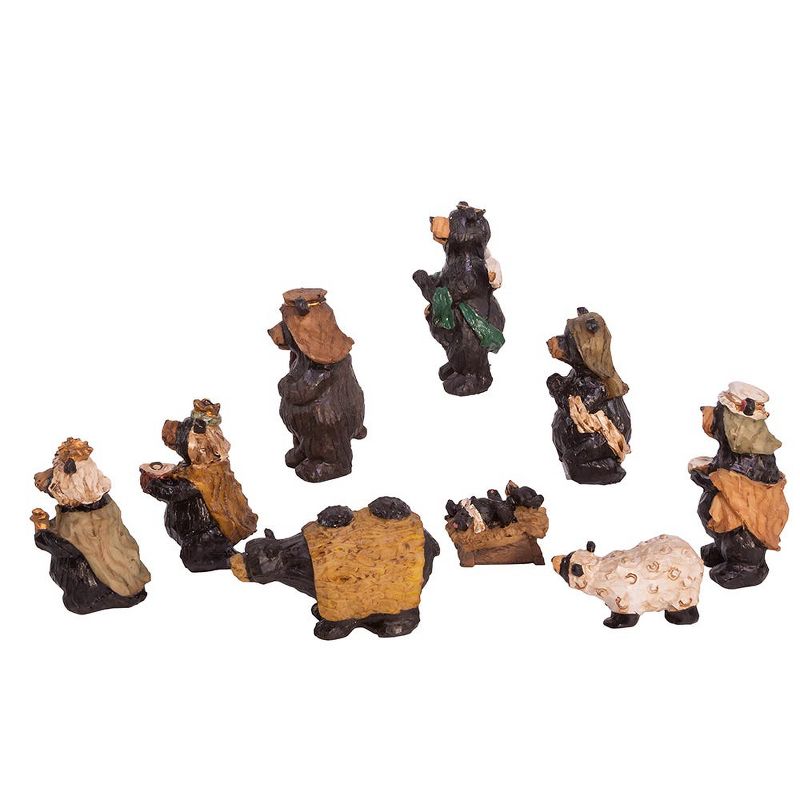 Kurt Adler 4" Resin Nativity Bear Set of 9 Piece Set, 5 of 8