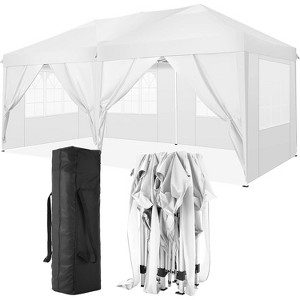 10x20 Ft Outdoor Pop Up Canopy, Portable Canopy Tent with 6 Removable Sidewalls, Beach Sun Shelter, Outdoor Canopy for Parties Camping Wedding - 1 of 4