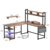 Aheaplus L Shaped Desk with Power Outlet & LED Strip - 4 of 4