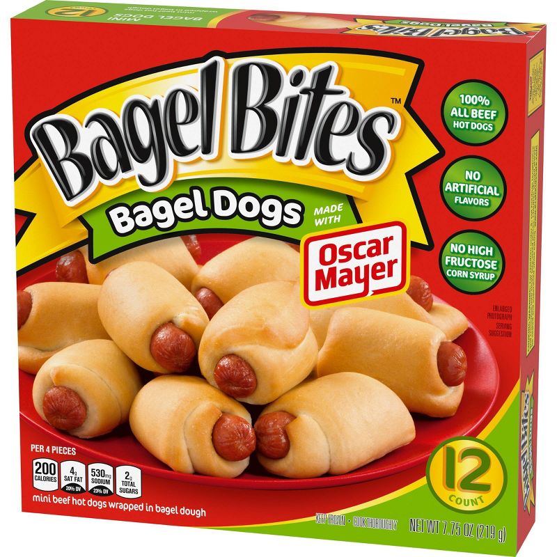 Bagel Bites Bagel Dogs with Oscar Mayer Frozen Snacks - 7.75oz/12ct, 5 of 11