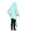 HalloweenCostumes.com Large/X Large   Adult Blue Nifty Narwhal Costume | Sea Creature Costumes, White/Gray/Green - 2 of 2