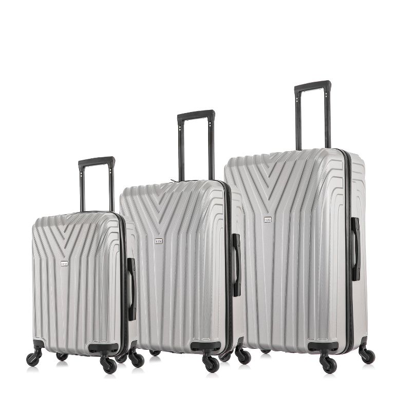 InUSA Vasty Lightweight Hardside Checked Spinner Luggage Set 3pc, 3 of 9