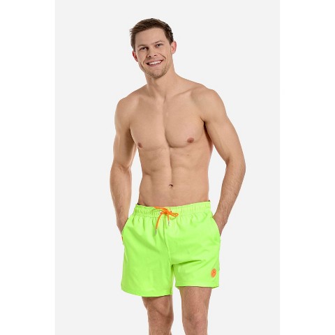 Мужские шорты OppoSuits Neon Colored Swim Shorts For Men - Neon Beach & Pool Shorts - Loose Fit - Including Drawstrings & Zippers - Green - Size Large