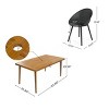7-Piece Outdoor Dining Set with Acacia Wood Table,Weather-Resistant PP Dining Chairs,Modern Patio Dining Set for Garden or Deck-Cuddlewood - 4 of 4