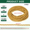 Unique Bargains Vintage 2-Conductor 18 AWG Twisted Cloth Covered Wire - 2 of 4