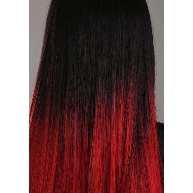 HalloweenCostumes.com  Women  Black and Red Ombre Adult  Wig, Black/Red, 4 of 7