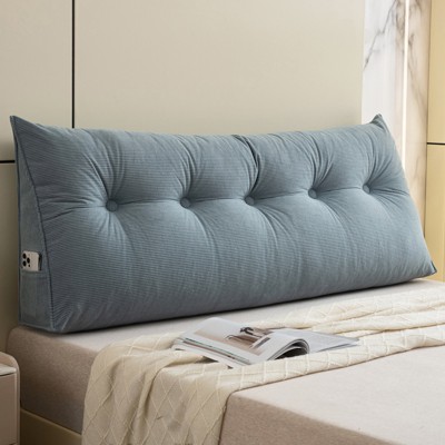 Bekrvio Corduroy Bed Wedge Pillow, Headboard Bolster Back Rest Cushion Pillow f Sofa Bed
