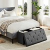 SEVOBAL Ottomans and Benches Premium Multi-Functional Storage Ottoman, Footrest and Step Stool for Small Spaces, Gray, 43.3"*14.9"*14.9" - 3 of 4