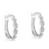 Haus of Brilliance Silver 1/10 Cttw Miracle-Set Diamond Infinity Swirl Hoop Earrings - 4 of 4