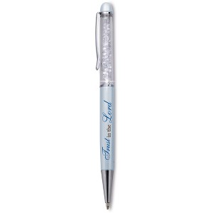 Pavilion Gift Company - Trust in the Lord - Blue Pen - 5.75" with Clear Crystal Gems - Pens - 1 of 1