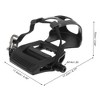 Unique Bargains 9/16" Spindle Platform with Toe Clips Fixed Foot Strap Bike Pedals Black 6.77"x4.49"x3.94" 1 Pair - 3 of 4