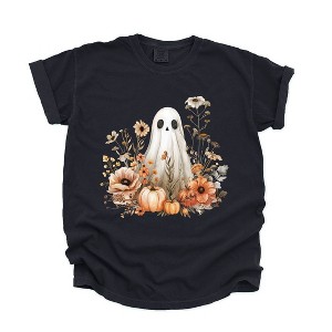 Simply Sage Market Women's Ghost Watercolor Short Sleeve Garment Dyed Tee - 1 of 4