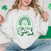 Simply Sage Market Women's Graphic Sweatshirt Lucky Shamrock Rainbow - 2 of 3