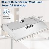 30 in. Stainless Steel Under Cabinet  Kitchen Range Hood with 100 CFM, 3 Speeds Setting, LED Lights, Low Noise, Ducted/Ductless - 2 of 4