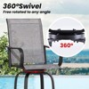 Maggift Patio Seating Sets, wivel Bar Stools Set of 2, Ergonomic Design, All Weather Use for Patio, Balcony and Poolside, Gray, 25.2"*25.2"*48.6" - 4 of 4