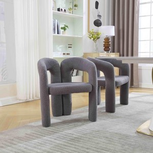 APRILSOUL Contemporary Designed Velvet Fabric Upholstered Accent,Dining Chair,Barrel Side Chairs Kitchen Armchair for Living Room set of 2 - 1 of 4