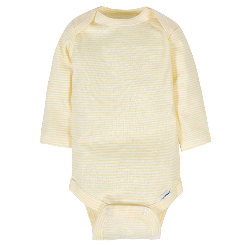 Gerber Baby Neutral Long Sleeve Onesies Bodysuits, 6-pack, 4 of 10