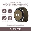 Xtreme Samsung Watch Replacement Multicolored Band 3 Pack – Unisex Nylon Braided Elastic Bands, One Size - 3 of 4