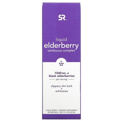 Sports Research Liquid Elderberry Sambucus Complex Spray, 1,040 mg, 2 fl oz (60 ml), Greens and Superfood Supplements