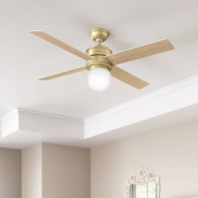 52" Hepburn Ceiling Fan with Wall Control (Includes LED Light Bulb) - Hunter Fan, 4 of 17