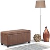 NicBex Faux Leather Storage Ottoman Bench,Storage Ottoman with Stitched Design and Nailhead Trim,Modern Storage Bench for Living Room,Bedroom - 2 of 4