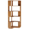 Lirago Brown Wooden Particle Board 6-Tier Corner Bookshelf 23.6x23.6x64.9 Inch with Anti-Drop Panel - 4 of 4