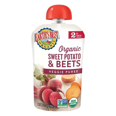 Earth's Best Organic Stage 2 Sweet Potato & Beets Baby Meals Pouch - 3.5oz