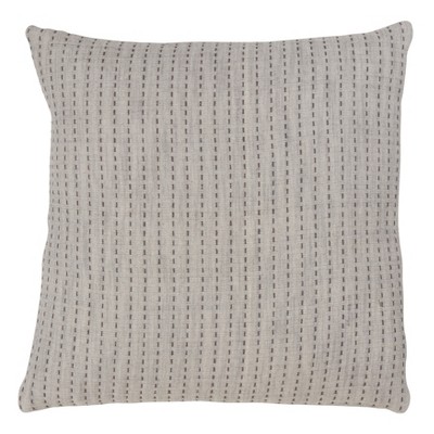 Stripe Oversize Square Throw Pillow Tan - Saro Lifestyle