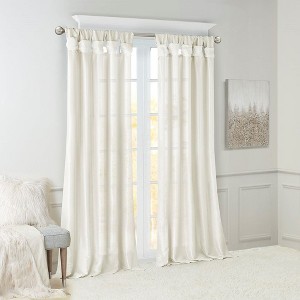 PAGED Faux Silk Blackout Curtains for Bedroom,Window Curtain Panel with Twisted Tab Top,Lined,Curtains for Living Room,Machine Washable - 1 of 4