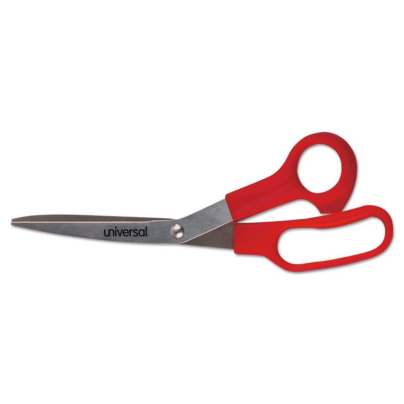 Universal Stainless Steel Scissors 7 3/4" Length 3" Cut Bent Handle Red 3/Pack 92019, 2 of 3