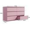 RISOKEYS 6 Drawer Dresser, Modern Chest of Drawers with Wide Storage, for Storage and Organization for Closet, Bedroom, Living Room,Corridor - 3 of 4