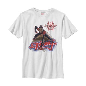 Boy's Marvel Spider-Man: Into the Spider-Verse Miles Brick Climb T-Shirt - 1 of 4
