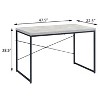 NicBex 47.5" Writing Desk with Metal Sled Base Rustic Industrial Home Office Computer Work Desk for Living Room & Study - 3 of 4
