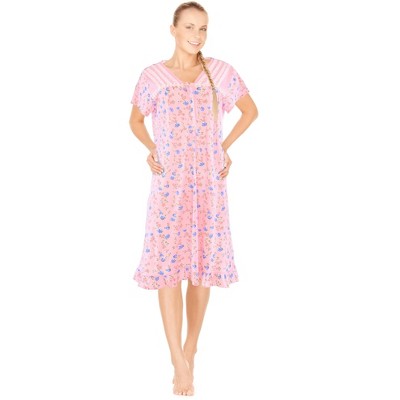 JEFFRICO Womens Nightgowns Short Sleeve Sleepwear Soft Pajama Dress Nightshirts